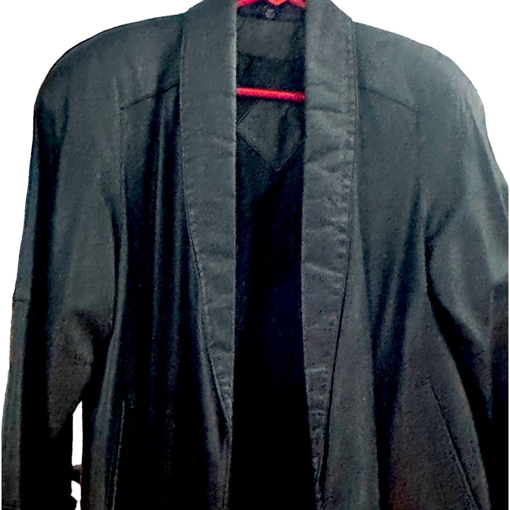 Vintage Korea Black Leather Swing Jacket